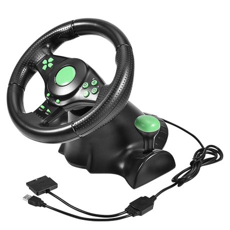 Vibration Gaming Steering Wheel 4 in 1 for PC, XBOX 360, PS3 and PS2